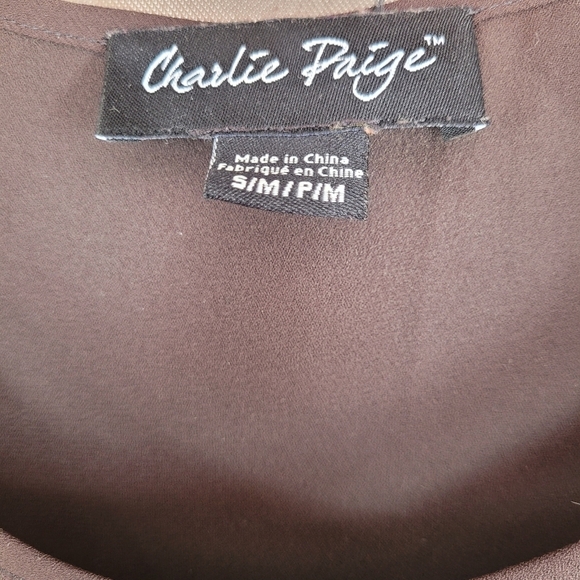 Charlie Paige Black and White Sleeveless Top M - Picture 5 of 5